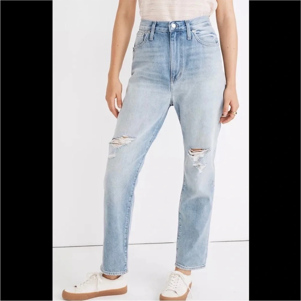 Madewell The Momjean in Gilford Wash: Ripped Edition Size 24 High Rise